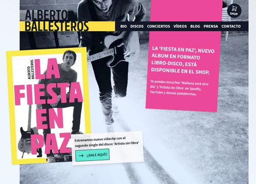 Screenshot der Website albertoballesteros.com